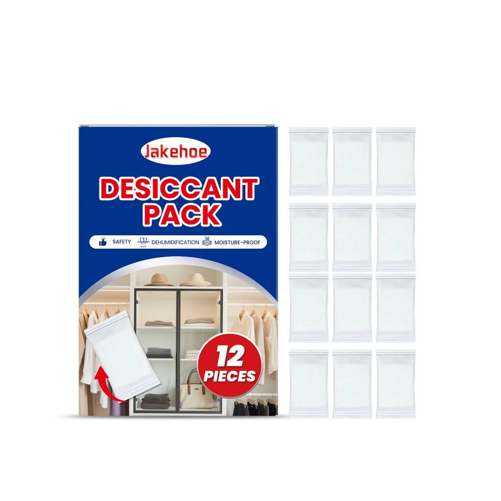 12 calcium chloride household desiccant packs for wardrobe and cupboard moisture control