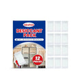 12 calcium chloride household desiccant packs for wardrobe and cupboard moisture control