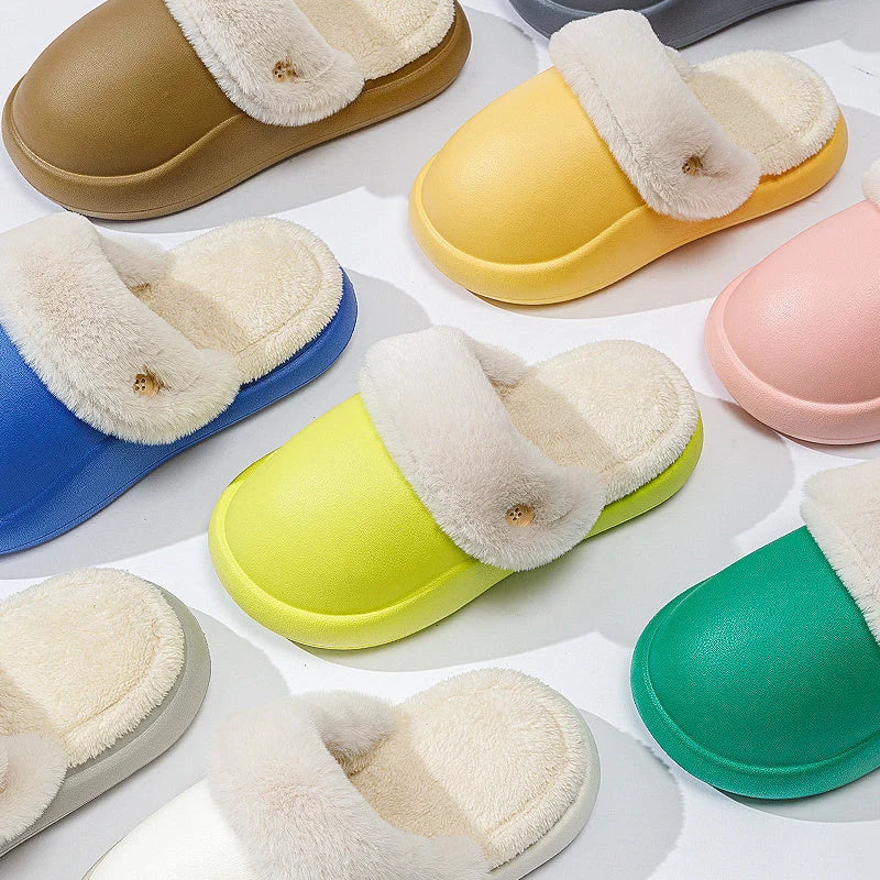 Winter warm non-slip slippers in various colours for men and women