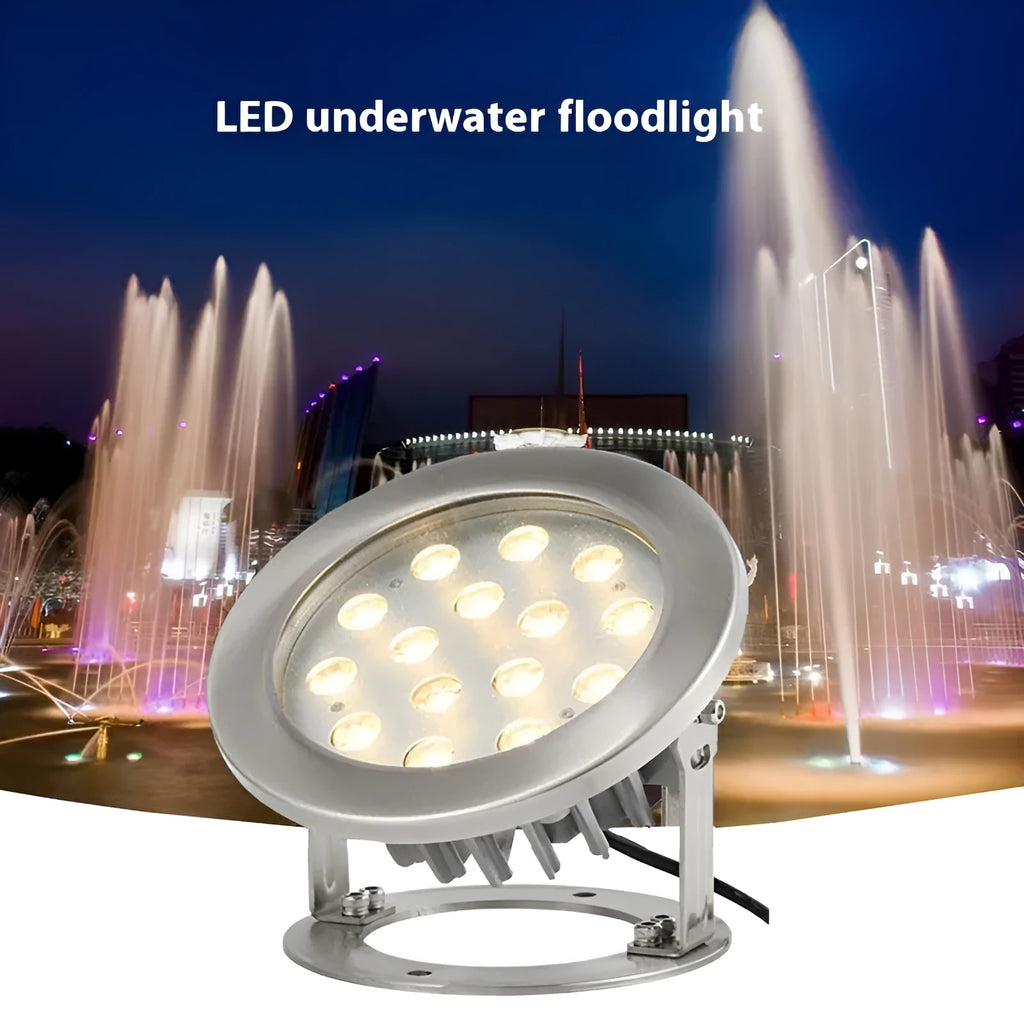 LED underwater fountain and pool lamp 6W blue light for swimming pools and fish ponds