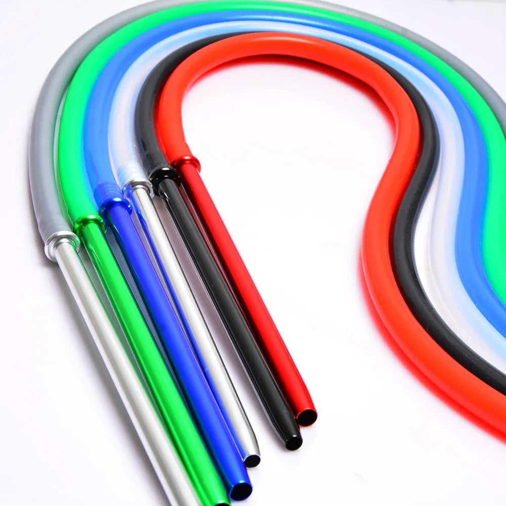 Creative silicone water fume hookah pipe in six colour options with aluminium fittings
