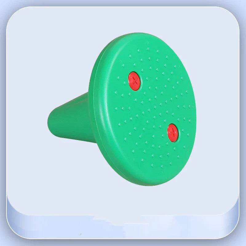 Children's balance training toy with bright colours and tactile dots for sensory integration