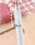 Cap-pulling quick-dry dispensing pen in six colours: yellow, white, blue, green, pink, purple