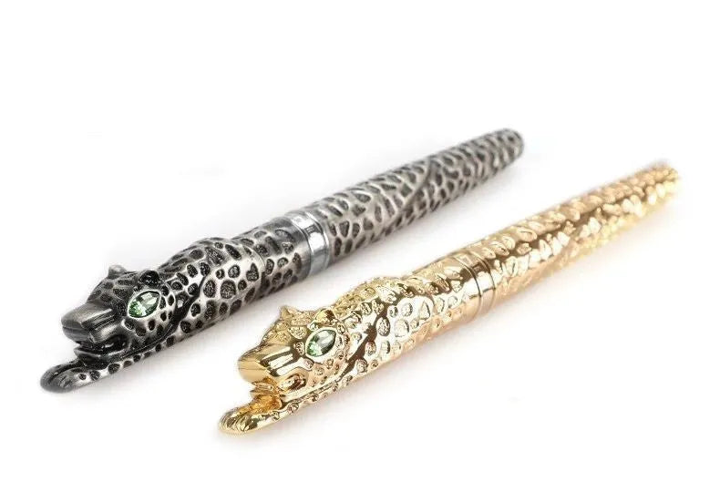 Metal embossed business gift pen in ancient silver or gold colour with professional office styling