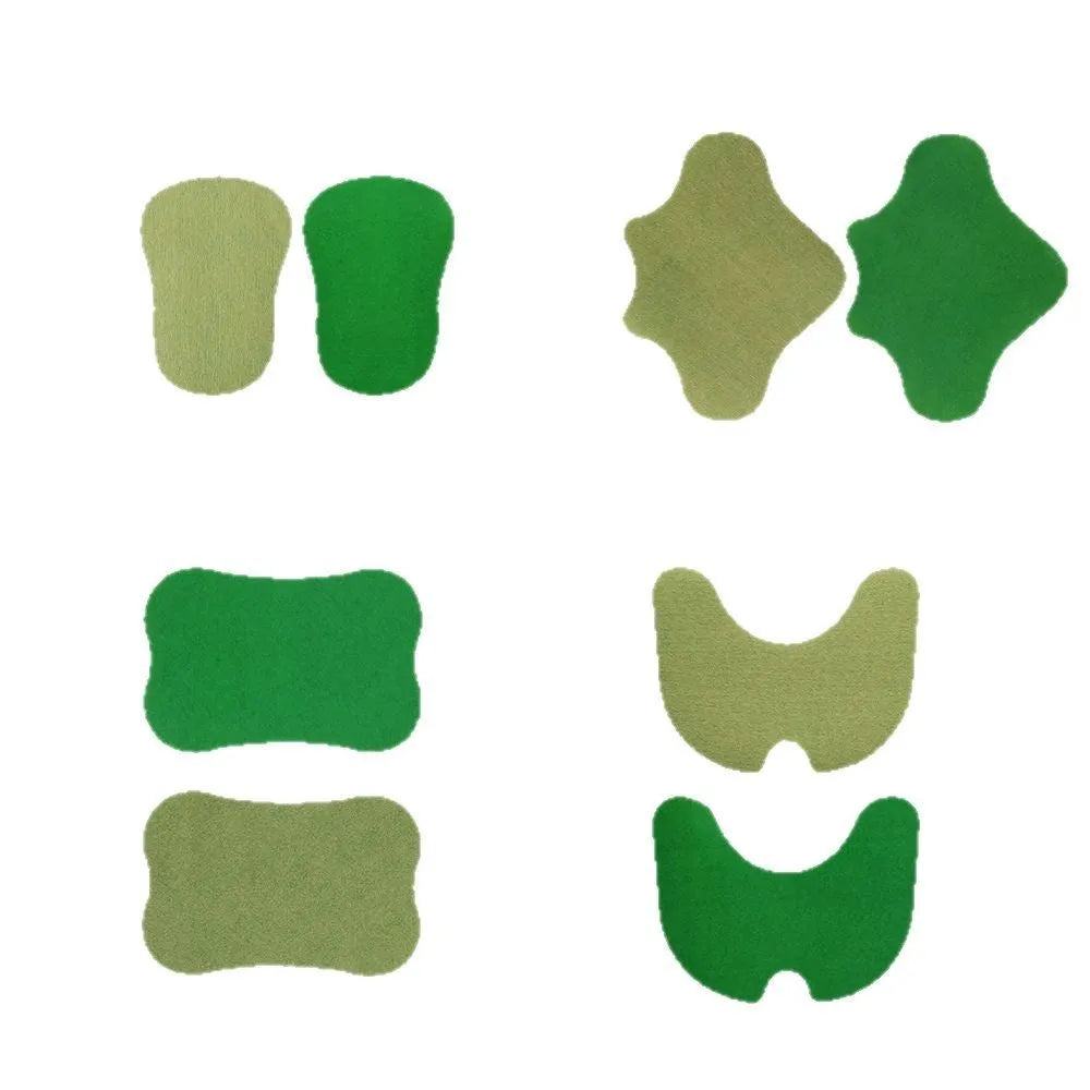 Pack of 12 Chinese mugwort herbal plasters for knee, back, neck, and foot application.