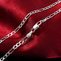 Men's natural zircon necklace in silver on chain with 45-75cm length options