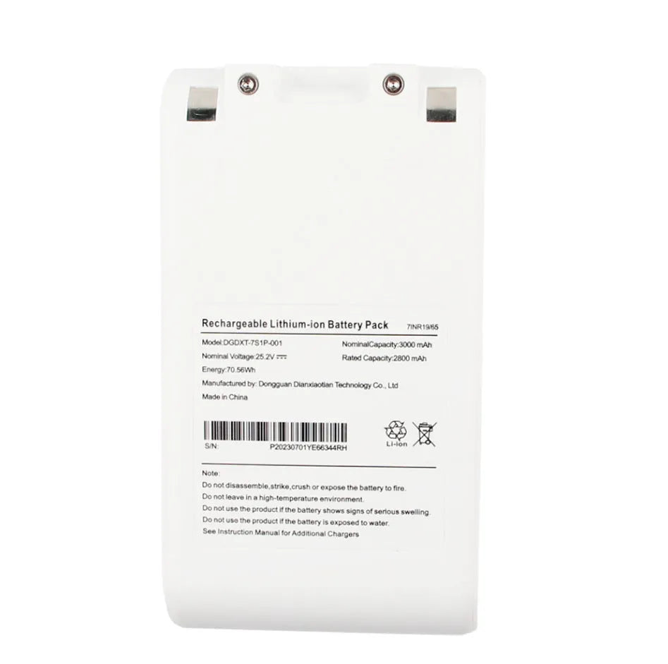 Replacement 3000mAh lithium battery for G9 G10 MIJIA vacuums