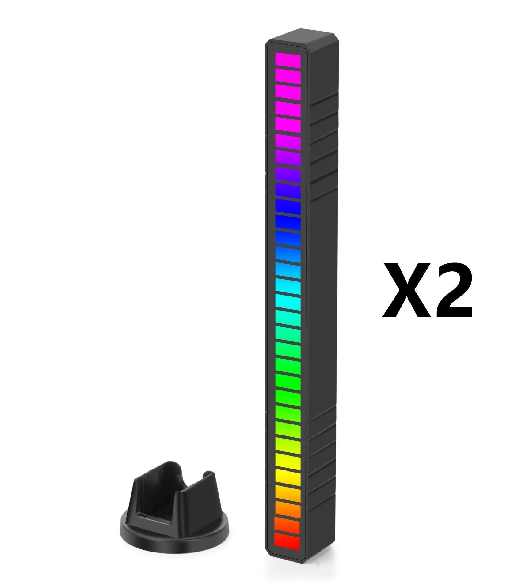 Rhythm-sensing RGB LED strip light with automatic music synchronization and adjustable brightness levels