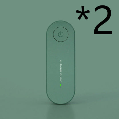 Compact negative ion air purifier in various colors, releasing 5 million ions to purify the air in your home or office