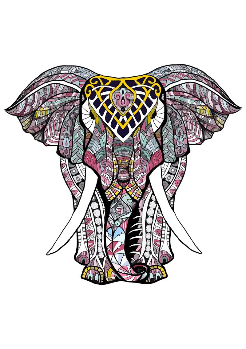 Colourful animal-shaped wooden jigsaw puzzles for children, educational and fun