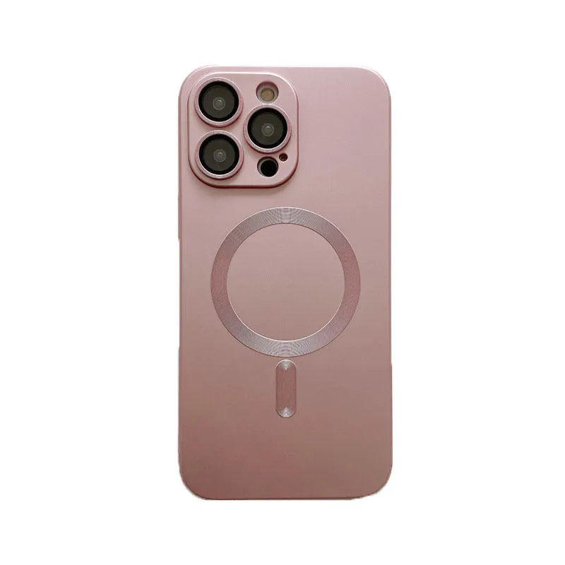 Liquid silica gel magnetic suction electroplated phone case for iPhone XR XS X in green finish with anti-fingerprint coating