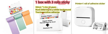 Portable Mini Thermal Label Printer with Bluetooth connectivity in various colours