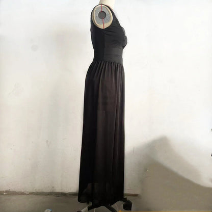 European and American style mesh lingerie dress with chest pad and gauze skirt in black and red