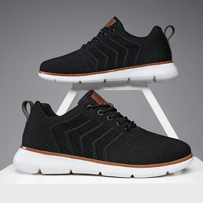 Men's lace-up mesh sneakers in various colours for casual and sports wear