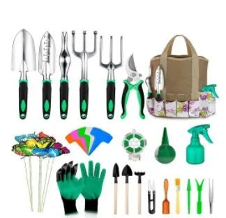 Magnesium aluminium alloy garden tool combination set in 49-piece and 82-piece configurations with customisable colour