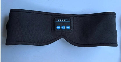 Black Dual Ear Stereo Music Blackout Hood for phone calls