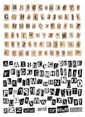English letters and numbers decoration stickers in cute style with printed design