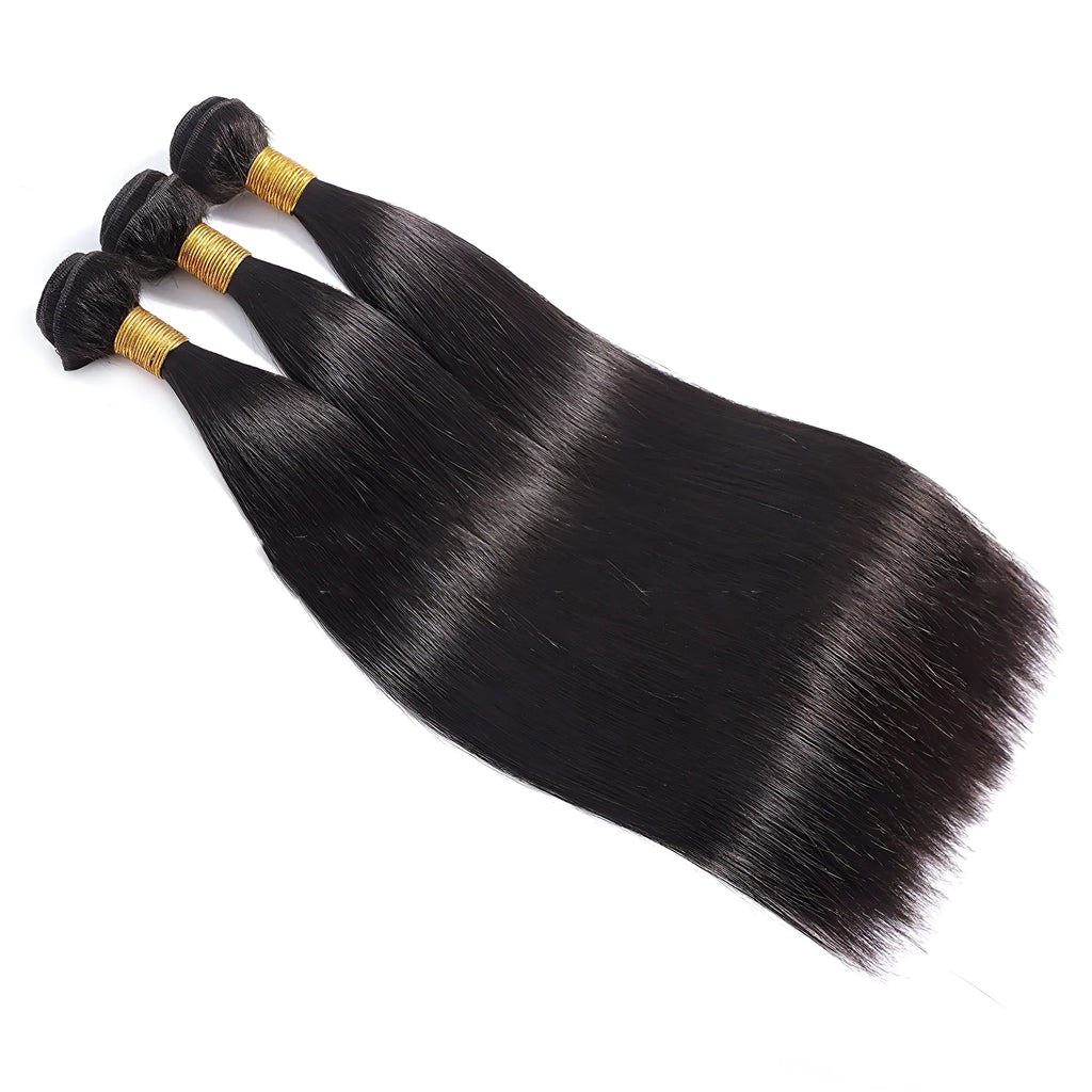 All hand-woven real human hair wig in black colour with long hair and Qi bangs style