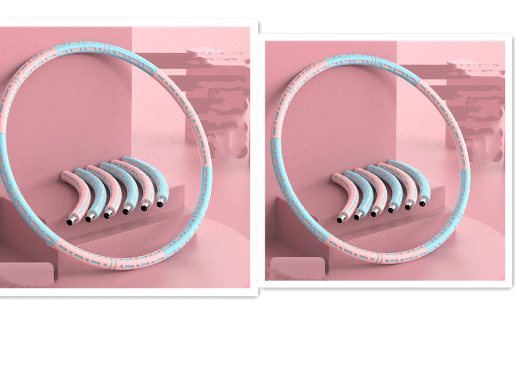 Stainless steel fitness hoop with high elastic foam for waist training