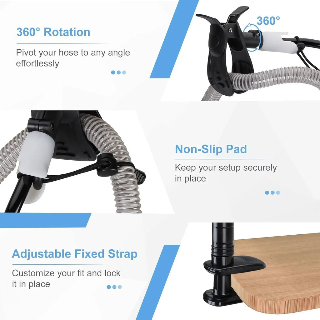95cm aluminium alloy ABS ventilator hose bracket in black or white for hospital and home care