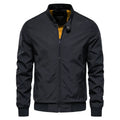 Men's thin casual jacket in polyester available in dark blue, black and army green colours