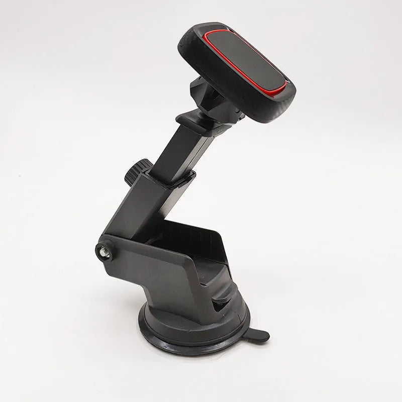 Black car air vent phone holder with long brush mounting mechanism for dashboard placement