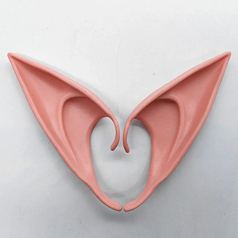 Adjustable latex elf goblin ears for Halloween costumes, safe and non-toxic
