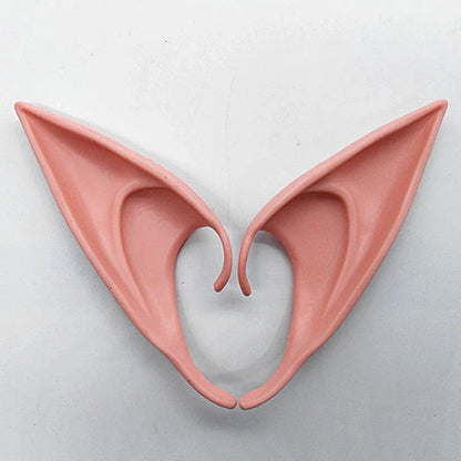 Adjustable latex elf goblin ears for Halloween costumes, safe and non-toxic
