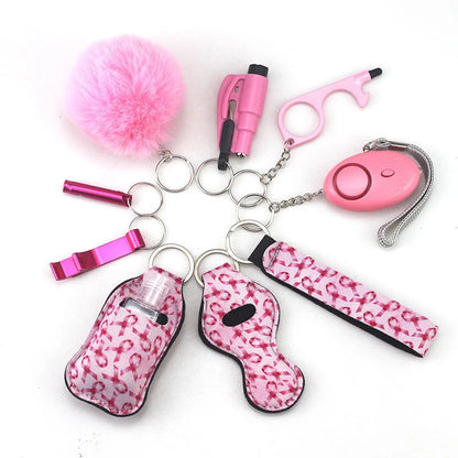 Keychain accessory bottles in various colours, made from durable artificial leather