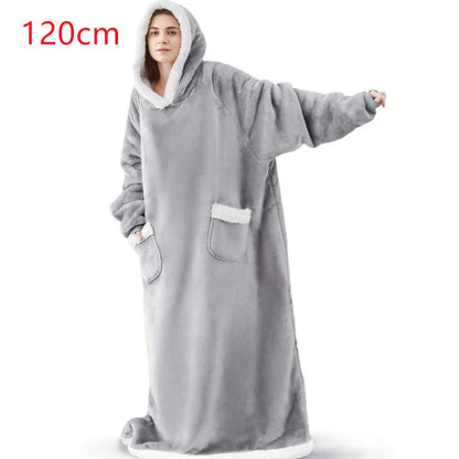 Cozy TV Hoodie Blanket in Variety of Colors - Plush Polyester Pullover with Front Pockets for Relaxation and Comfort