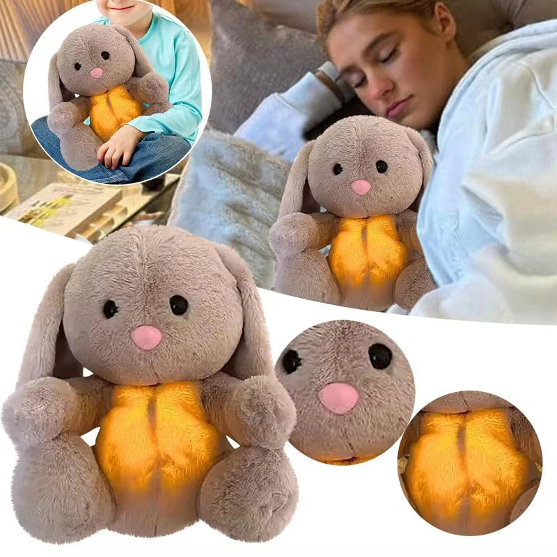 Comforting Breathing Bunny Plush - Soothing Sensory Toy for Newborns and Infants