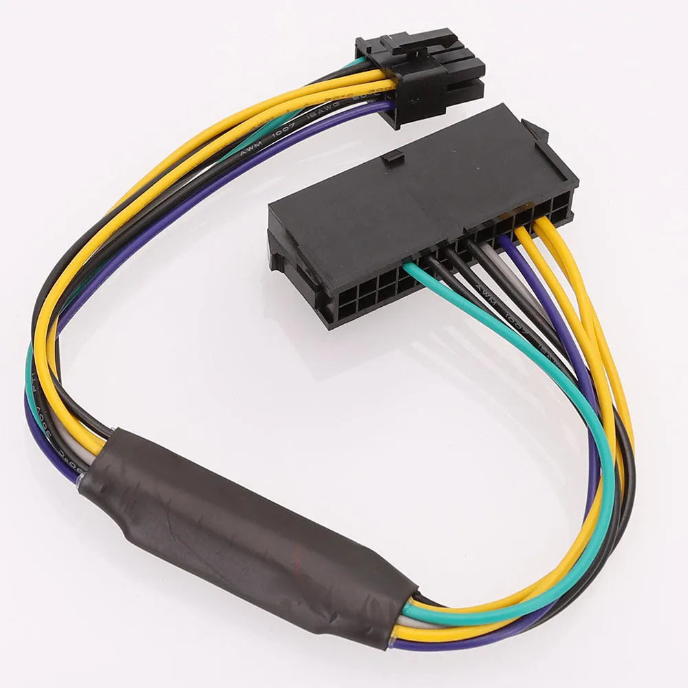 Black DELL Optiplex ATX 24-pin to 8-pin motherboard power adapter cable, 30cm long