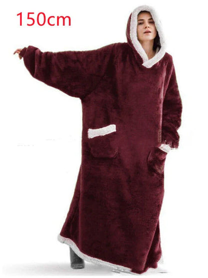Winter TV Hoodie Blanket in various colours, showcasing oversized design and pockets