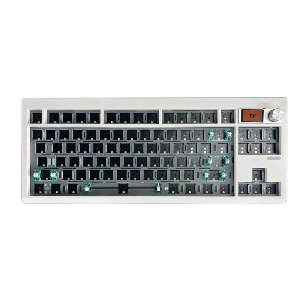 DIY mechanical keyboard kit with knob, hot-swap, RGB backlight, black ABS, 43cm