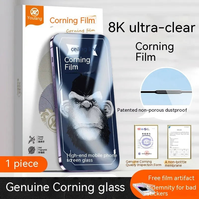 MEIGOUMEIGOU tempered glass HD screen protector for iPhone 15 14 13 12 with dust free installation