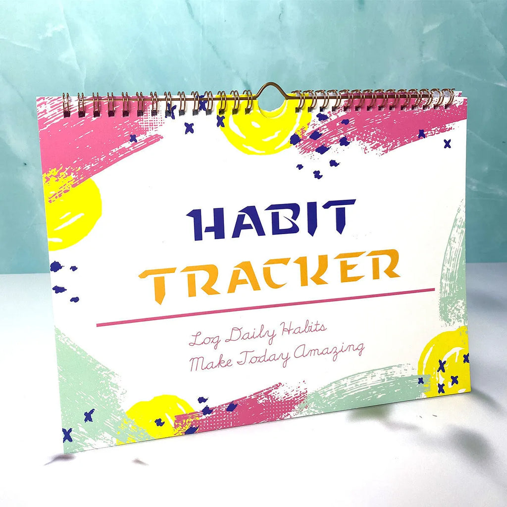 No Date Habit Tracking Planner book in A4 size with 12 pages for schedule recording.