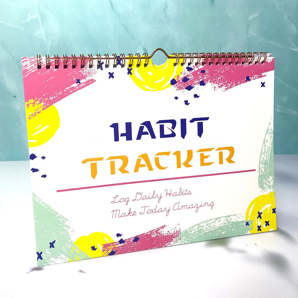 No Date Habit Tracking Planner book in A4 size with 12 pages for schedule recording.