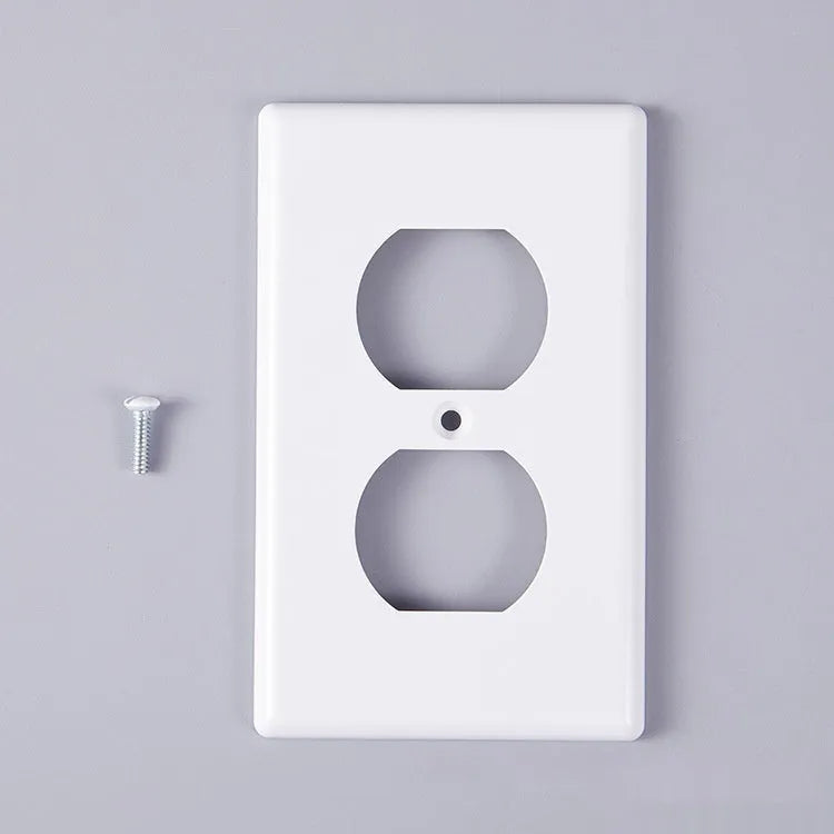 Plastic wall-mounted socket panel in black and white, American Standard surface shell
