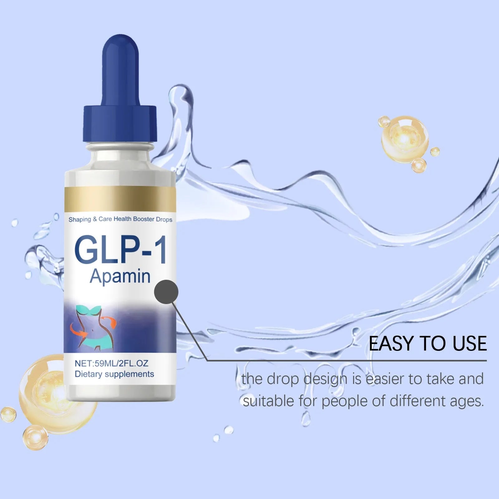 59ml bottle of Nourishing Skin Elastic Body Care Drops for body skin firming