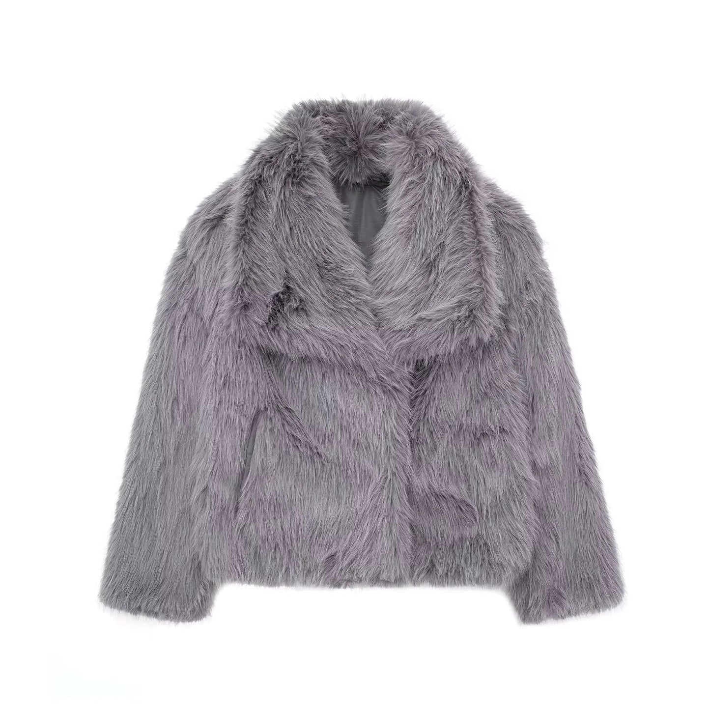 Cozy plush winter coat for women, available in a range of stylish colors