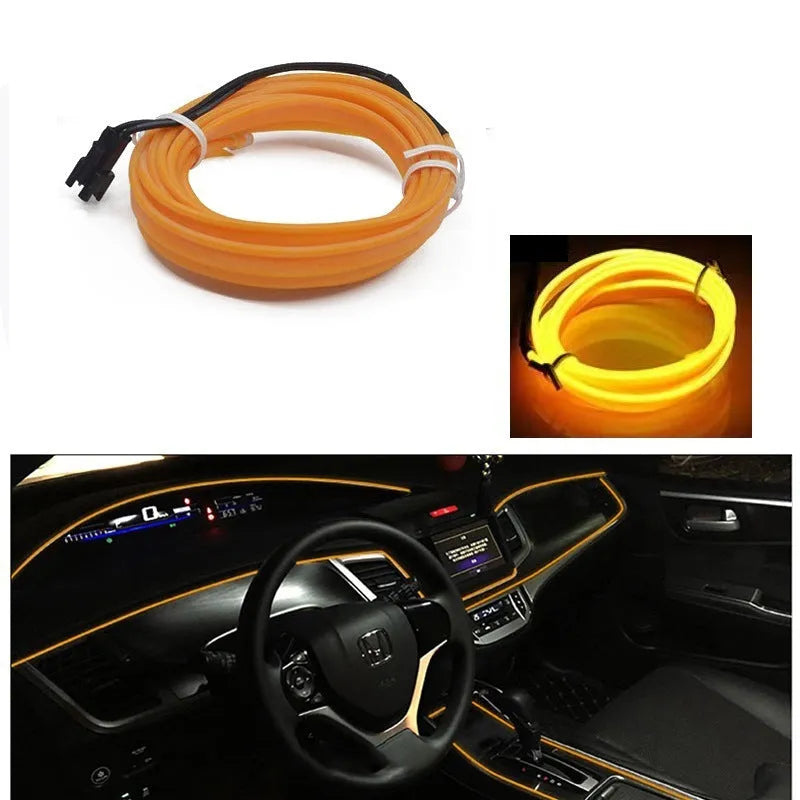 6-metre flexible USB LED car interior ambient lighting strip in multiple colour options