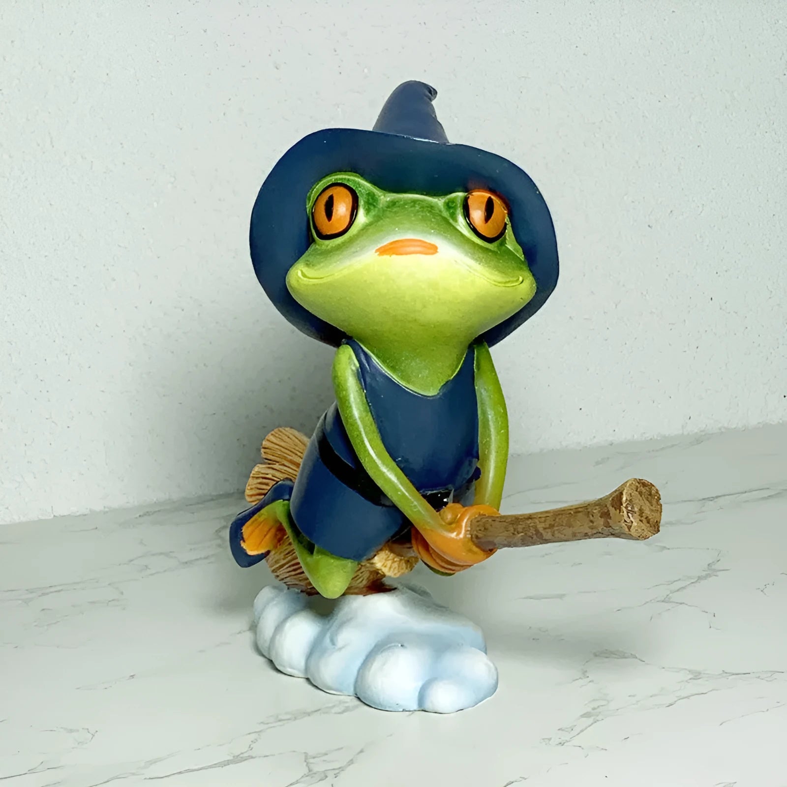 Magic Yoga Frog ornament in RDW123 colour, a European-style plastic and resin micro landscape decoration.