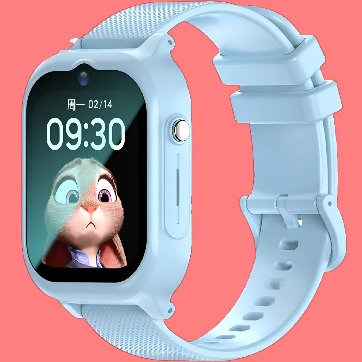 Swimming waterproof smartwatch with video call and step counting in water blue colour