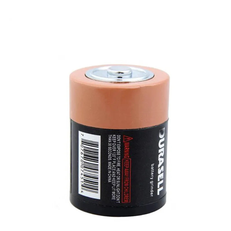 Black zinc alloy 55mm three-layer battery-shaped smoke grinder with keychain and USB flash drive