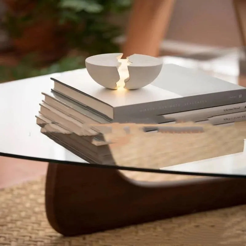 Designer minimalist art table lamp with resin natural sand finish in modern simplicity style, size 130x70mm
