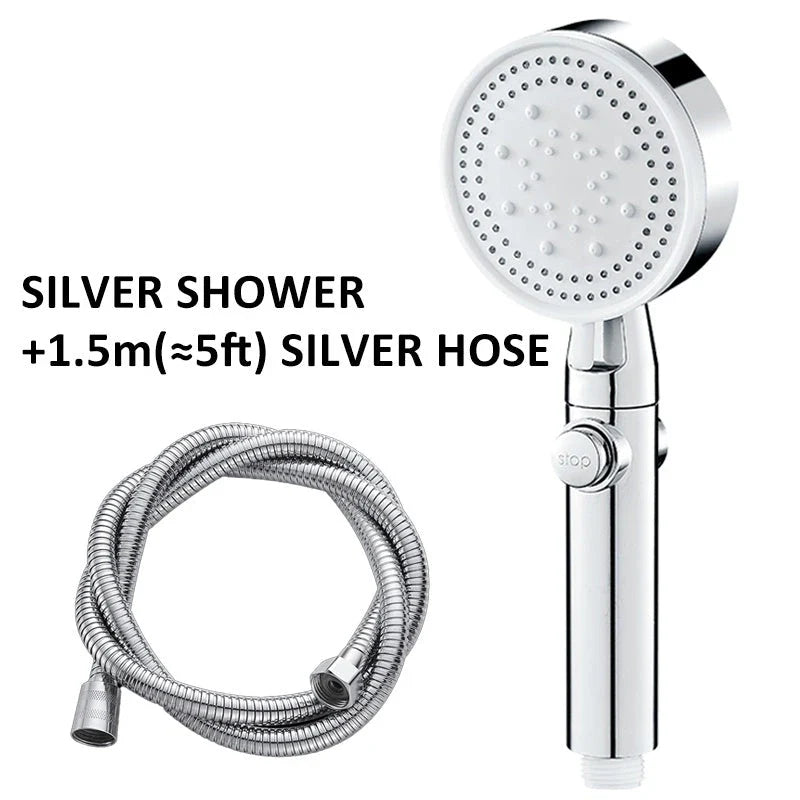 Premium 5-Speed Shower Head with Powerful Water Flow and Customizable Settings