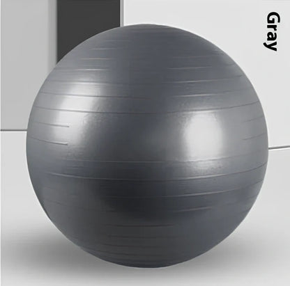 Children's anti-burst yoga ball in blue, 65cm diameter, environmental PVC for hip exercises and Pilates