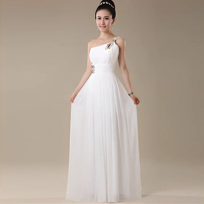 Polyester maxi dress in black, full 145cm length for evening bridesmaid wear, UK sizes S-XXXL