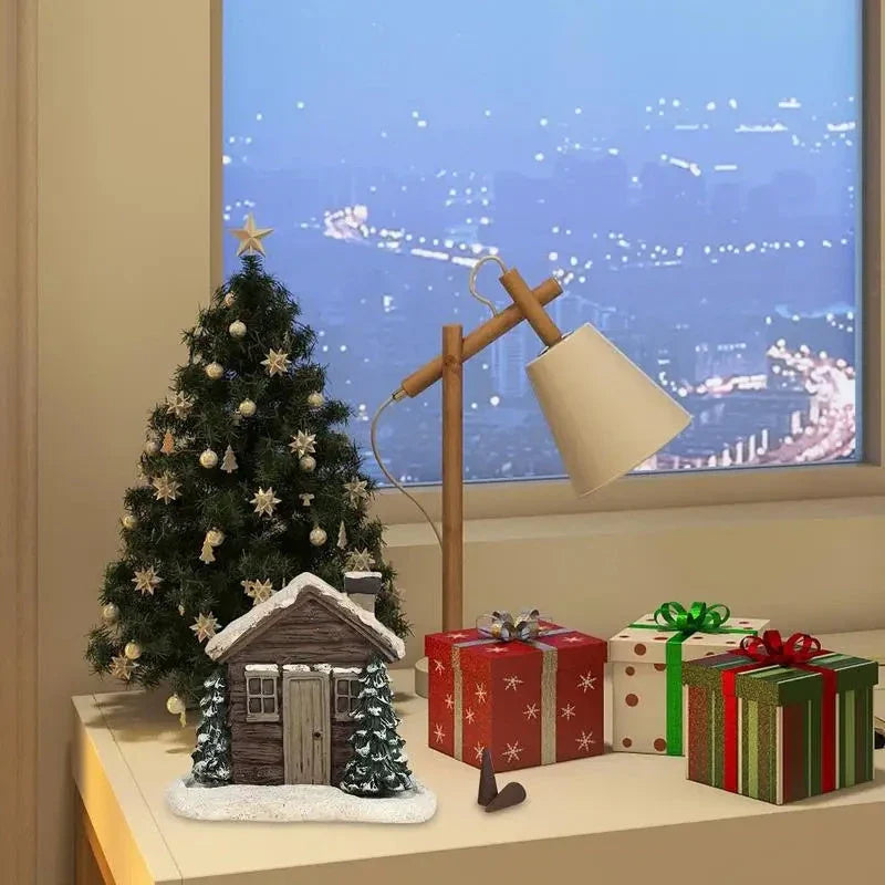 Rustic cottage-style incense burner with A-frame design, perfect for creating a cozy, fragrant atmosphere in your home