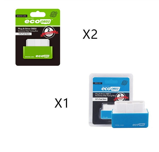 ECO OBD2 Driver Chip Tuning Box for gasoline cars, reduces fuel consumption by up to 15%